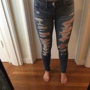 American Eagle regular size 4 ripped jeans